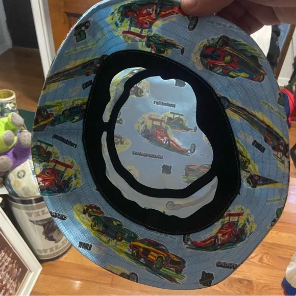 Undefeated All Over Race Car  Print Bucket Hat - Picture 3 of 4